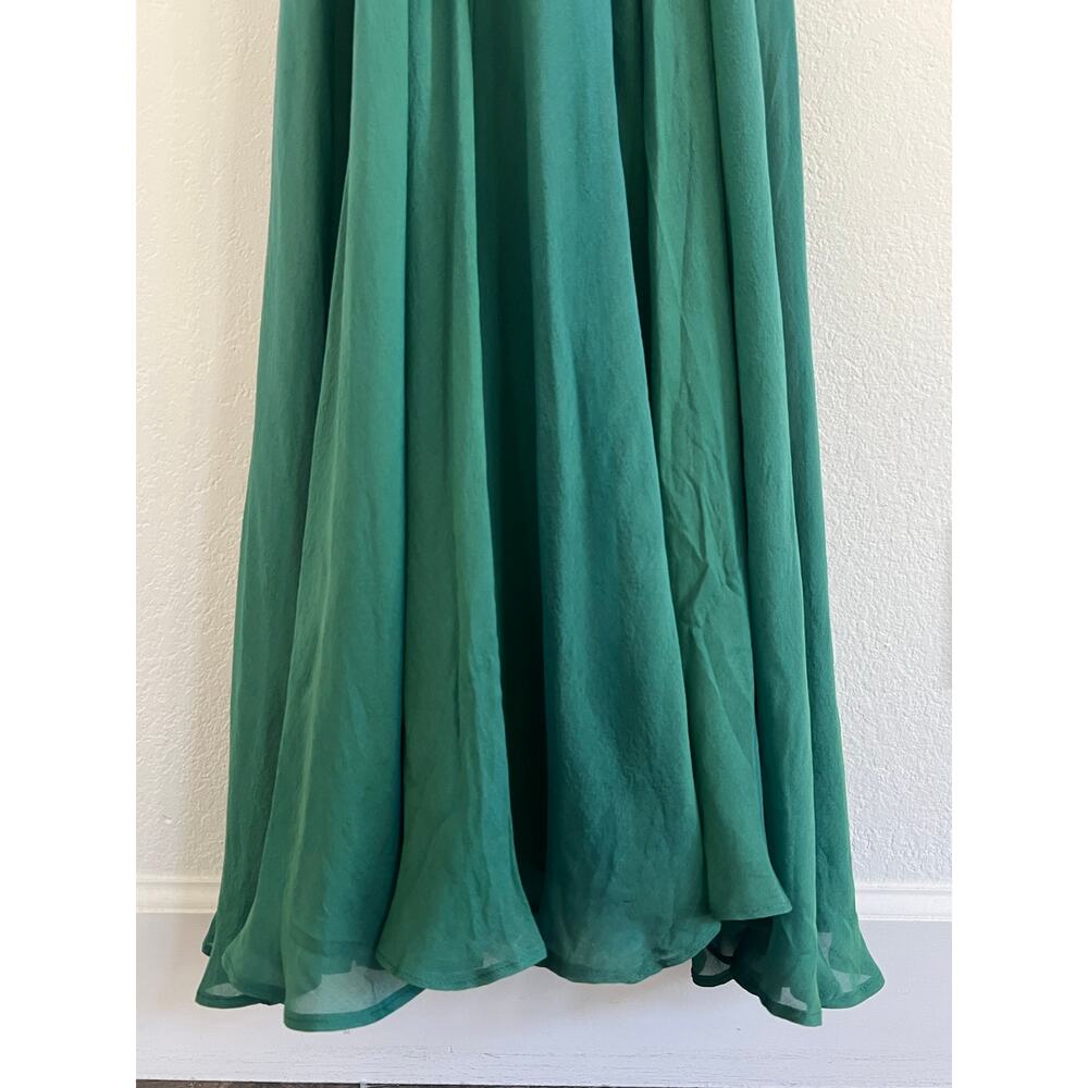Badgley Mischka Strapless Maxi Dress Size 2 Teal Formal Event Prom Y2K Gala - Picture 14 of 16